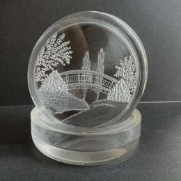 Vintage USSR Old Plastic Trinket Jewelry Box Marked