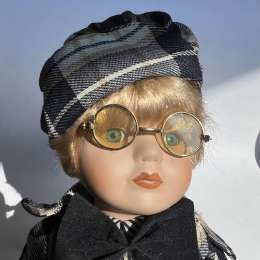 Collectible Vintage Porcelain Doll Girl Standing Made in Germany Marked