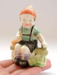 Japan Miniature Vintage Antique Porcelain Collection Figure Statue Figurine Boy