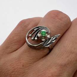 Vintage USSR Ring Sterling Silver 925 Jewelry Women's Stone Beautiful Size 6.5 U