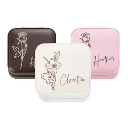 Personalised Jewellery Box Girls Travel Jewelry Case with Name Custom Gift for B