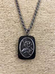 Unique Victorian Pendant Luxury Vintage Sterling Silver Chain Necklace 25g