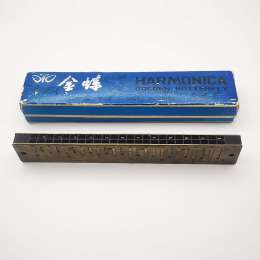 China 70s Vintage Harmonica Made of Bronze and Thixtolite 82g