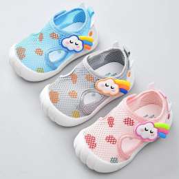 Summer Breathable Air Mesh Kids Sandals 1-4T Baby Unisex Casual Shoes Anti-slip