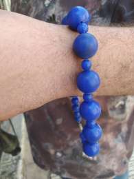 Large Giant Pearl 18mm Blue Pearl Necklace Bib Vintage Girls And Kids Beautiful