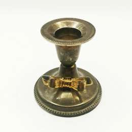 Vintage Beautiful Handmade Plated Bronze Candle Holder 127g