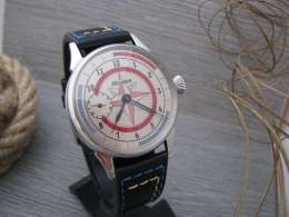 Molnija Russian Steel USSR Caliber 3602 Soviet Stainless Steel Mens Wrist Watch