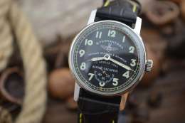 unique raketa Shturmanskie Aviator Retro Soviet Black Dial Stainless Steel case