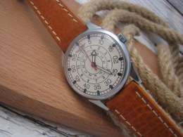 Vostok 38mm Aviator 2409 Caliber Soviet White Dial 17 Jewels Men's Watch