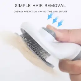 Pet Dog Brush Cat Comb Self Cleaning Pet Hair Remover Brush For Dogs Cats Groomi