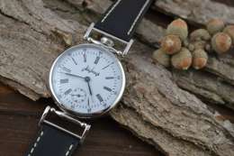 Molnija USSR Vintage 3602 Caliber Soviet Leather Strap Men's Gift Wrist Watch
