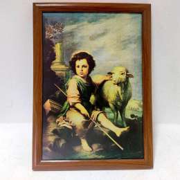 Rare Antique Bartolome Esteban Murillo Christ The Good Shepherd Print Framed