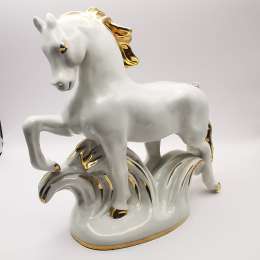 USSR 60s Polonne Huge Antique Soviet Porcelain Statue Horse Figure 1040 g