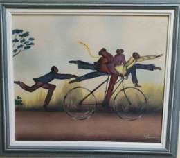 Hand Painting & print On Canvas Vintage Wall Meaningful Escape From Reality Cute