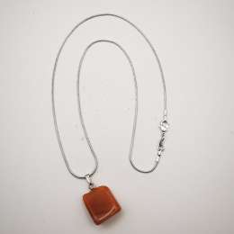 Vintage 925 Sterling Silver Pendant Stone Agate for Women 9 g