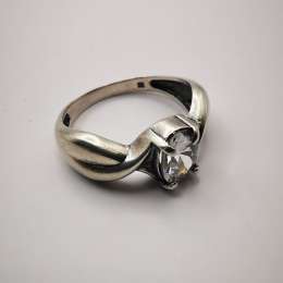 Vintage Chic 925 Sterling Silver Jewelry Women's Ring Cubic Zirconia 4,9 g