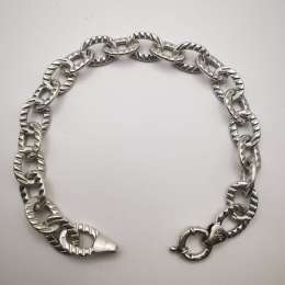 Vintage Mens Womens 925 Sterling Silver Jewelery Bracelet Signature 26.6g