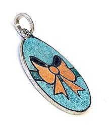 HANDMADE STERLING SILVER EGG JEWELRY WITH BLUE TURQUOISE UNIQUE GIFT FOR EASTER