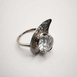 Vintage Beautiful Women's 925 Sterling Silver Jewelry Ring Cubic Zirconia 4,7 g