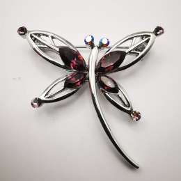 Very Pretty Ladies Brooch,Premium Factory Made,Glass,Mix Metal 8,3 g