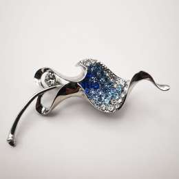 Very Pretty Ladies Brooch,Premium Factory Made,Glass,Mix Metal 12,3 g