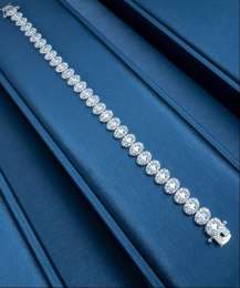 Bracelet Sterling Silver 925 Women's Jewelry Crystal Stones Party Occasion Gift
