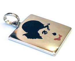 UNIQUE HANDCRAFTED CHAPLIN PENDANT IN STERLING SILVER