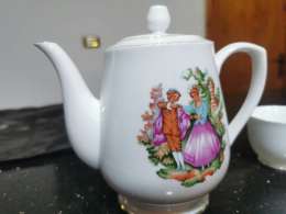 A Set Of A Teapot And Its Accessories, 11 Pieces, Very Beautiful, Antique