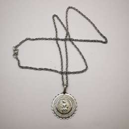 Vintage Mother's Day Pendant, Chain,Sterling Silver 925, Mother's Day Gift 12,6g