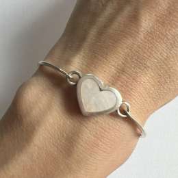Vintage Sterling Silver 925 Women's Jewelry Cuff Bangle Bracelet Pearl Italy
