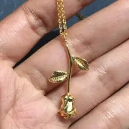 Elegant Rose Flower Necklace for Girl Lady Women Birthday Gift Necklaces Jewelry