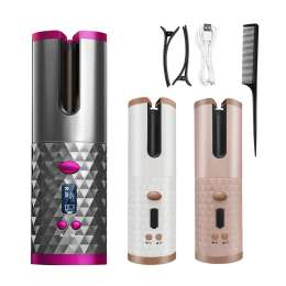 Automatic Hair Culers 3 Color Option USB Charging Portable Wireless Rotate Hair