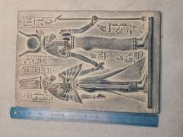 UNIQUE ANTIQUE ANCIENT EGYPTIAN Stela Stone Goddess Hathor with Goddess Isis