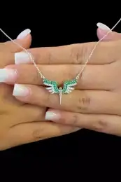 Necklace & Pendant Silver 925 Pure 100% Phoenix Bird Beautiful & Luxury , Unique
