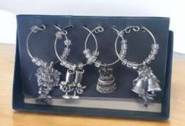 Wine Glass Ring Markers Stem Charms Party Drink Personal Savers Dolphin Starfish