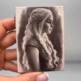 Toy Christmas Gift Souvenir Handmade Wooden Keychain Game of Throne