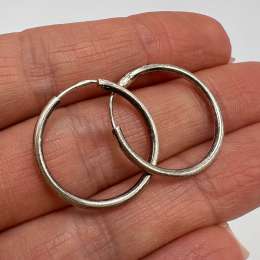 Vintage USSR Pair Of Stud Earrings Sterling Silver 925 Jewelry Fine Women's Sign