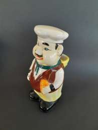 Vintage Chefman Figure Spoons Holder Of Ceramic Handmade Kitchen Ornaments Gift