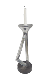 Wood and metal candle holder from decor.