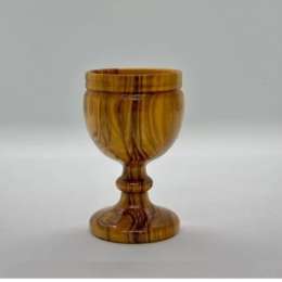 Palastin Hand Made Wooden Decorative Cup Made Of Olive Wood