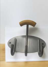 Simple Shape 3 Iron Hooks Wall Mounted Clothes Rack