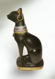Cat Egyptian Black Bastet Goddess Figurine Statue Collection Summit Resin Decor