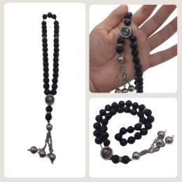33 Pieces Islamic Rosary Beautiful Black Crystal Rosary Handmade Color