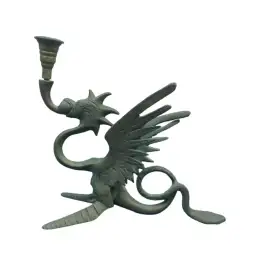 Brass Dragon Candlestick Vintage Candle Pair Chinese Holders Holder Antique Grif
