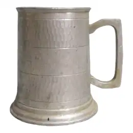 Antique tin cup mug enamel vintage enamelware camping metal crew factory vintag