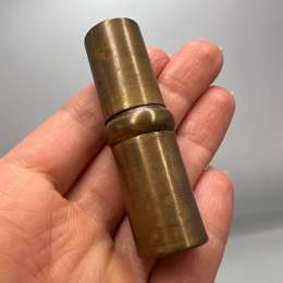 Antique Collectible Brass Sewing Pincushion Case  Marked URODA Warszawa