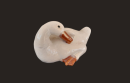 Vintage Duck Small Figurine Hand Painted Ceramic Bird Farm Decor Collectibles