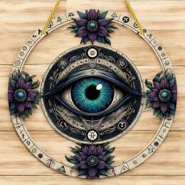 Mysterious Witch Eye Sun Plaque Acrylic Sign Home Wall Decor - Beautiful Piece