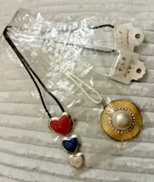 2pcs Girls New Multicolor Hat and Hearts Fashion Lovely Soft Necklace