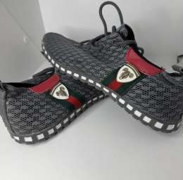 Mens Sneaker Shoes Casual Sports Mesh Grey Used /FR Size 42/UK 7.5